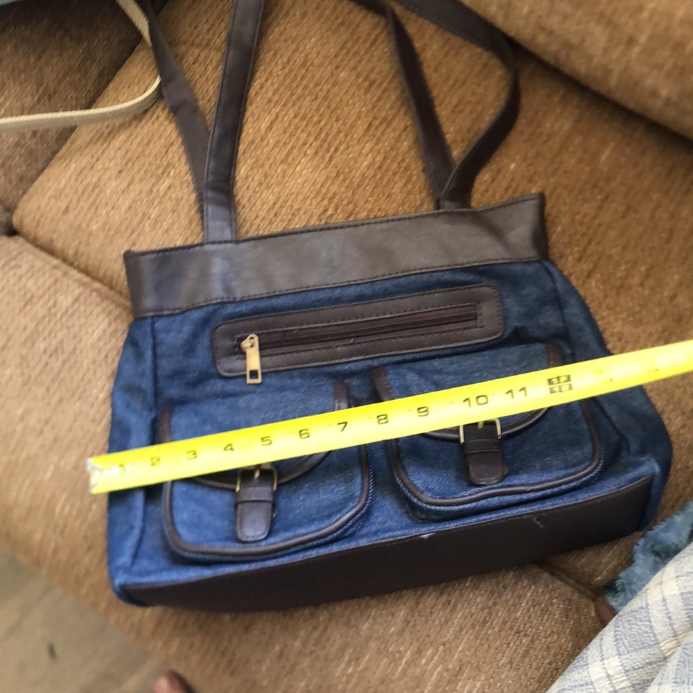 Gold Coast Blue Jean and Brown Shoulder Bag AS IS - Picture 15 of 16